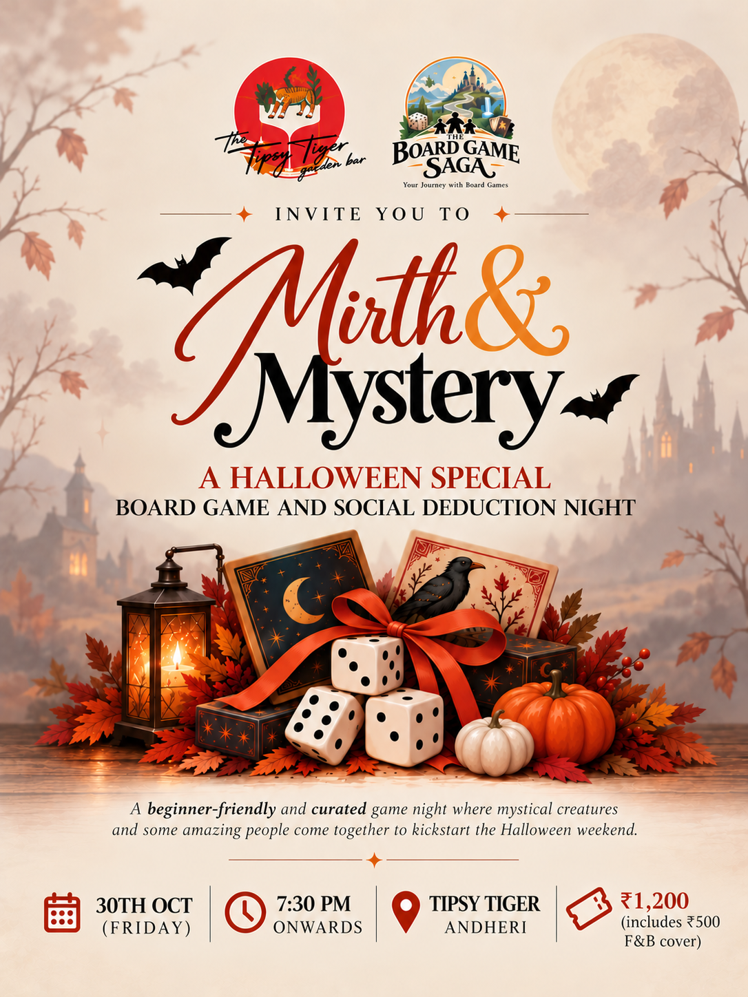 Mirth and mystery- A halloween special board game night 